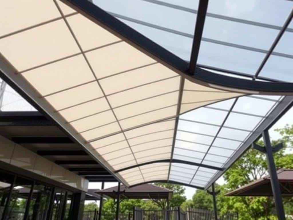 Kanopi baja ringan dengan desain khusus untuk area outdoor