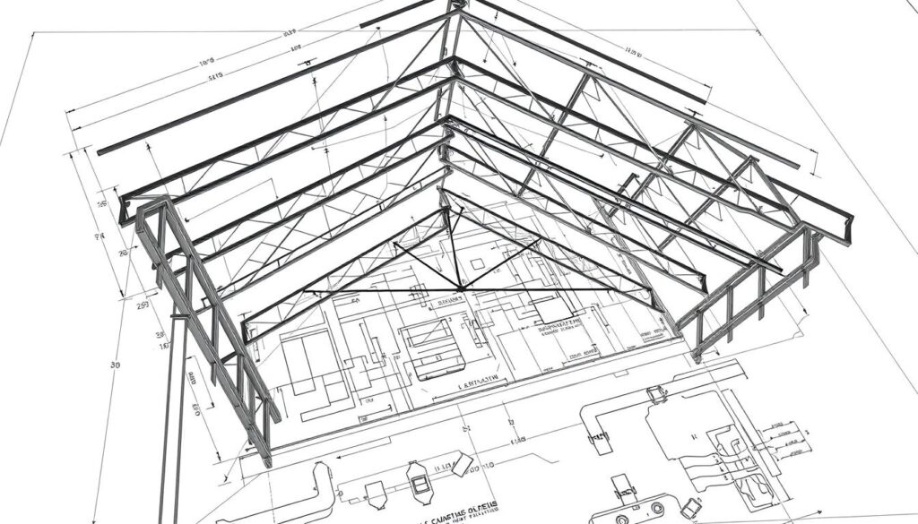 lightweight steel roof AutoCAD