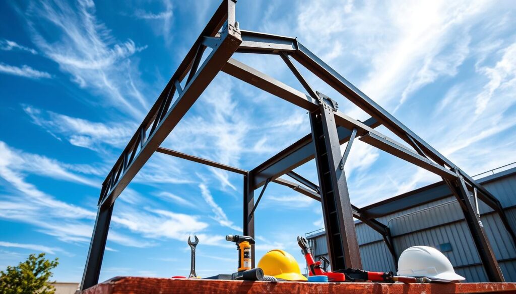 struktur atap baja wf